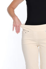 Multiples Slimsation® Fringe Hem Ankle Pant | Parchment