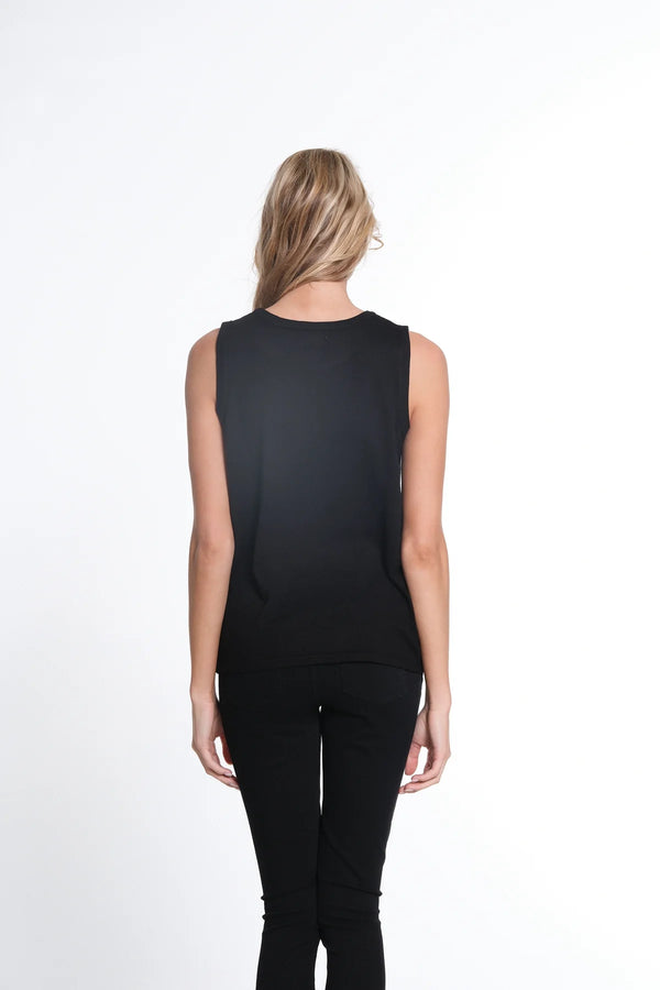 Multiples Jewel Neck Tank Sweater - Black