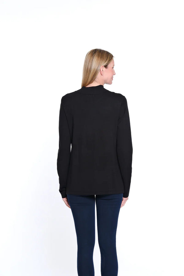 Multiples Mock Neck Sweater | Black