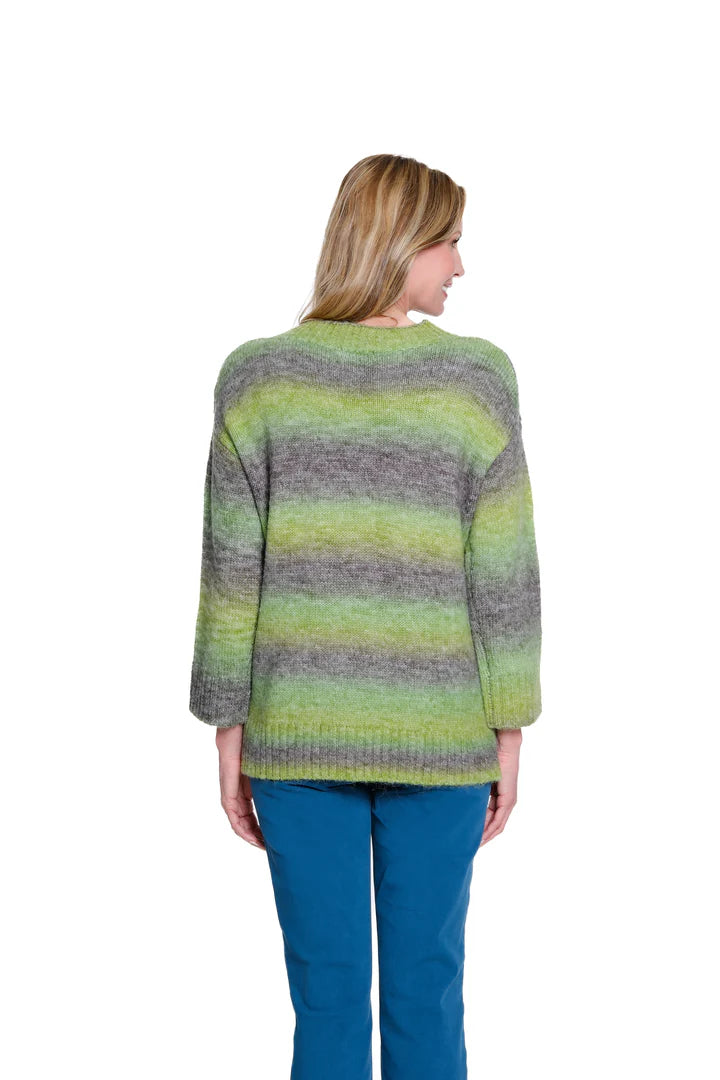 Multiples Drop Shoulder Mock Neck Sweater | Light Olive