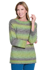 Multiples Drop Shoulder Mock Neck Sweater | Light Olive