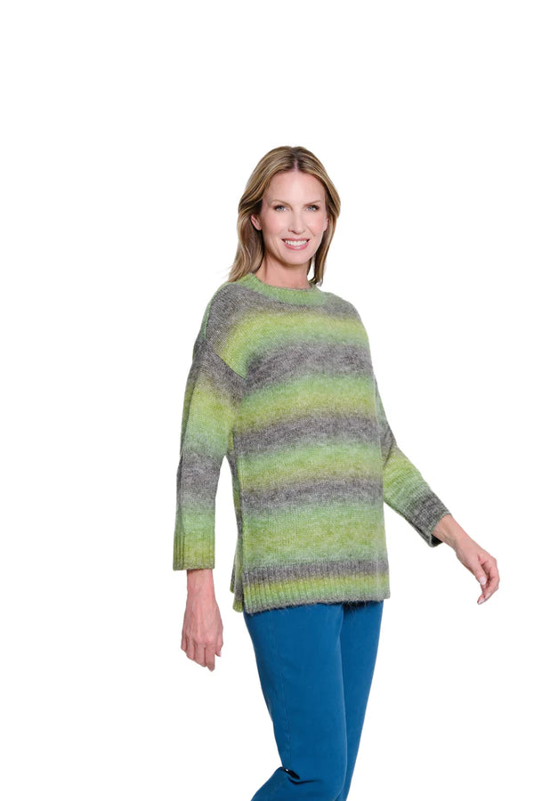 Multiples Drop Shoulder Mock Neck Sweater | Light Olive