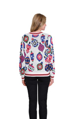 Multiples Embellished Button-Front Knit Cardigan | Multi