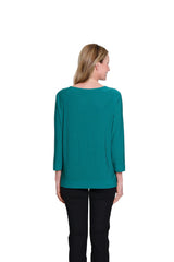 Multiples High Neck Embellished Top | Evergreen
