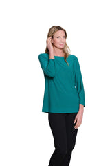 Multiples High Neck Embellished Top | Evergreen