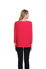Multiples High Neck Embellished Top |Red