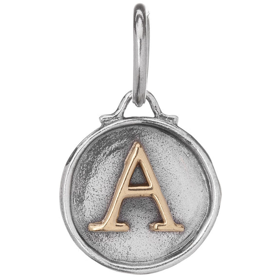 Waxing Poetic Chancery Insignia - Initial Charms Sterling Silver/Brass