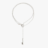 CXC Key Sliding Necklace | Silver