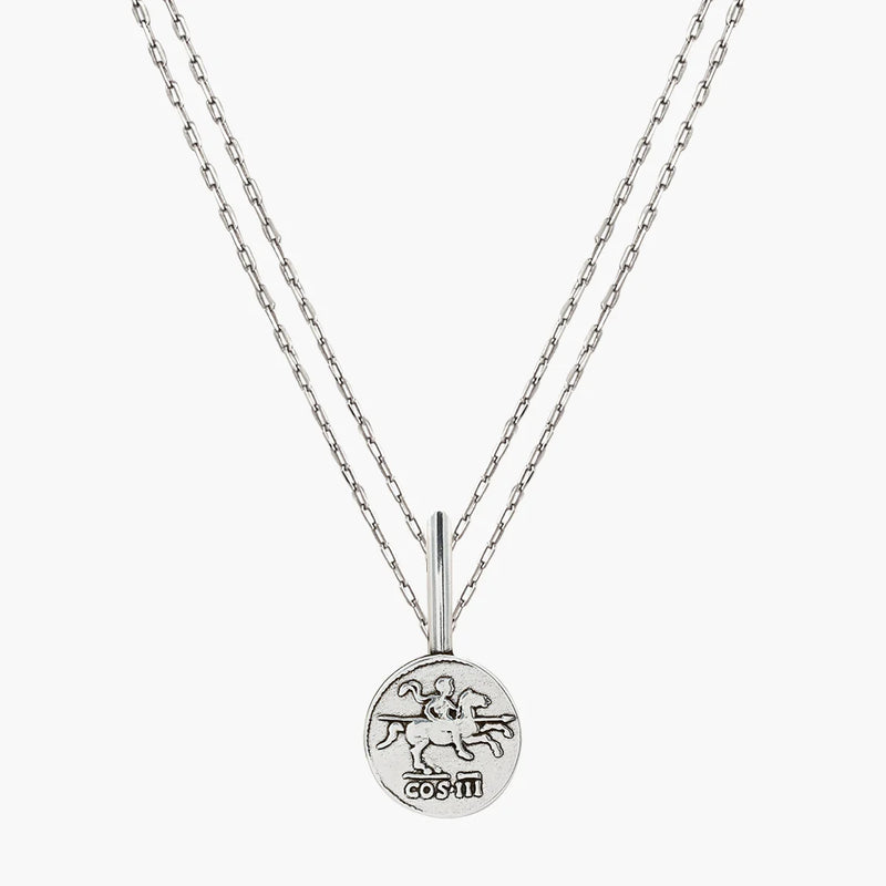 CXC Alejandro Coin Necklace | Silver