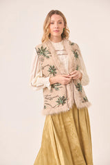 NKN nekane Fantasy Sheepskin Vest | Ivory