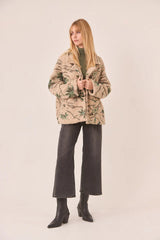 NKN nekane Short Fancy Sheepskin Coat | Ivory
