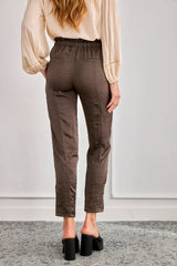 NKN nekane Satin Cargo Pants | Khaki
