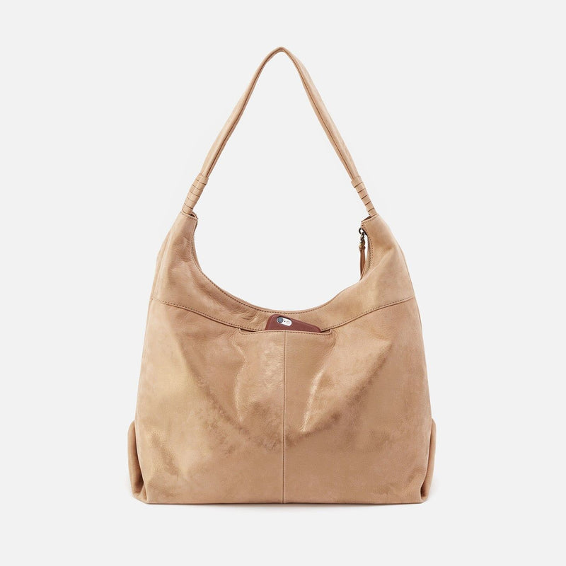 HOBO Astrid Hobo in Nubuck Leather Gold Cashmere
