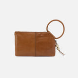 HOBO Sable Wristlet Polished Leather | Truffle with Studs