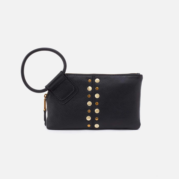 HOBO Sable Wristlet| Black with Studded Detailing