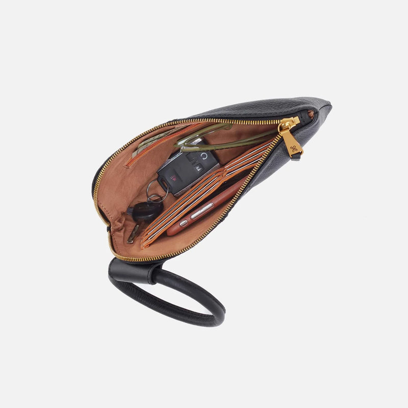 HOBO Sable Wristlet| Black with Studded Detailing