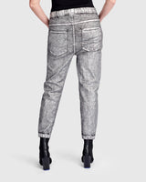 Alembika Metallic Boyfriend Jogger Jeans | Silver