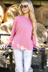 Queen of Sparkles Rhinestone Sweatshirt Dusty Pink