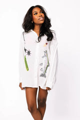 Queen Of Sparkles White Fishing Pole with Hooked Fish Dress