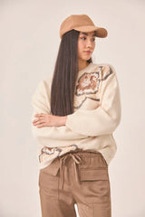 NKN nekane Fantasy Flower Knit Sweater | Ivory