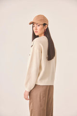 NKN nekane Fantasy Flower Knit Sweater | Ivory