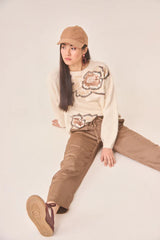 NKN nekane Fantasy Flower Knit Sweater | Ivory