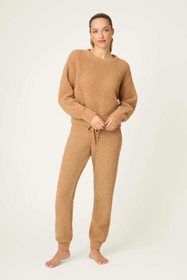 P.J. Salvage Chenille Waffle Pajama Set | Caramel