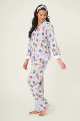 P.J. Salvage Feelin' Pine 3-Piece Winter Print Flannel PJ Set | Blue Whisper