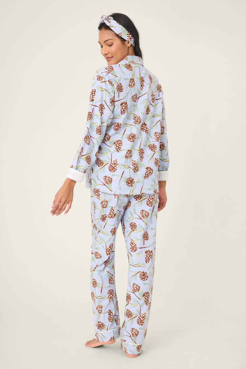P.J. Salvage Feelin' Pine 3-Piece Winter Print Flannel PJ Set | Blue Whisper