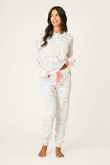 P.J. Salvage Ski Jammie Classics Fa La La PJ Set | Ivory