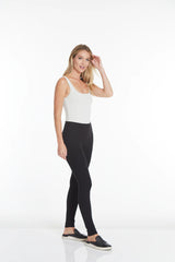 Multiples Slimsation® Wide Band Pull-On Ankle Legging | Black