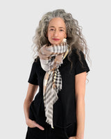 Alembika  Vanilla Bean Plaid Scarf  | Beige