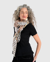 Alembika  Vanilla Bean Plaid Scarf  | Beige