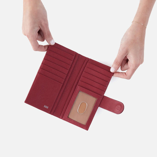 HOBO Essential Bifold Wallet Cranberry