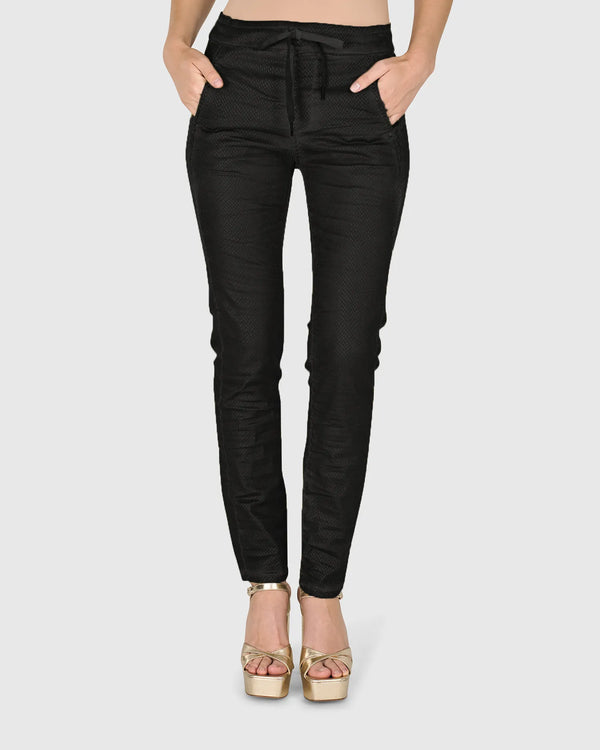 Alembika Iconic Stretch Jeans, Black Snake