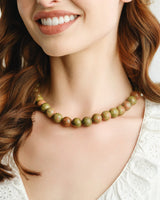 Susan Shaw Palmera Beaded Necklace | Garden Jasper