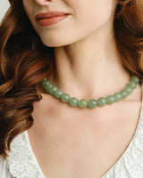 Susan Shaw Palmera Beaded Necklace | Green Jade