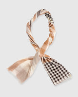 Alembika  Vanilla Bean Plaid Scarf  | Beige