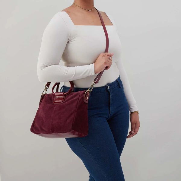 HOBO Sheila Medium Satchel | Prairie Garnet