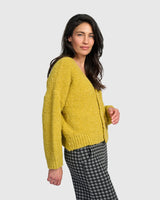 Alembika Teddy Boucle Cardigan | Sunflower