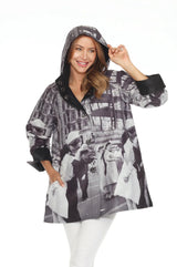 Oopéra Toggle Reversible Rain Jacket with Image