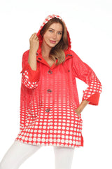 Oopéra Reversible Toggle Rain Jackets | Polka Dots
