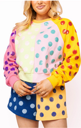 Queen of Sparkles Multi Colorblock Sweatshirt