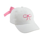 Mudpie Bow Embroidered Hat | White