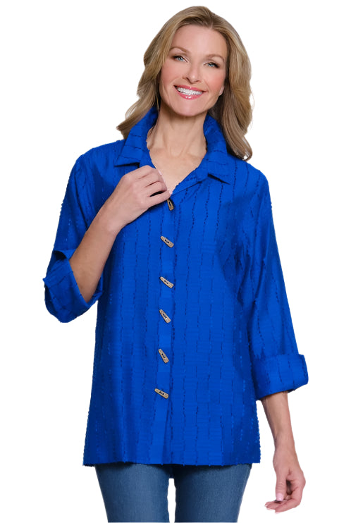 Multiples Turn-Up Cuff Shirt | Dazzle Blue