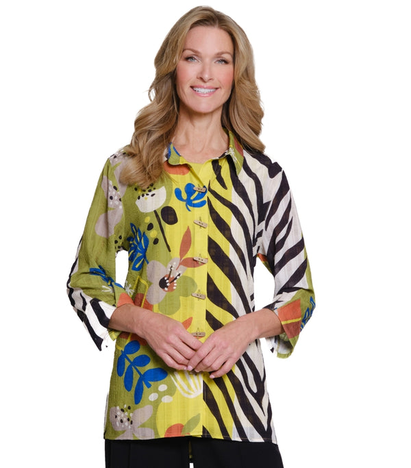 Multiples Turn-Up Cuff Shirt |Multi
