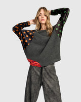 Alebmika Maisie Curve Top | Carbon/Dots