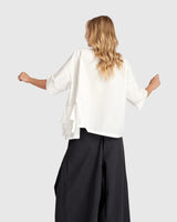 Alembika Urban Match Ruffled Top | White