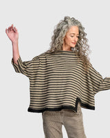 Alebmika Urban Ulla Pullover | Camel Stripe