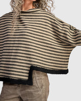 Alebmika Urban Ulla Pullover | Camel Stripe